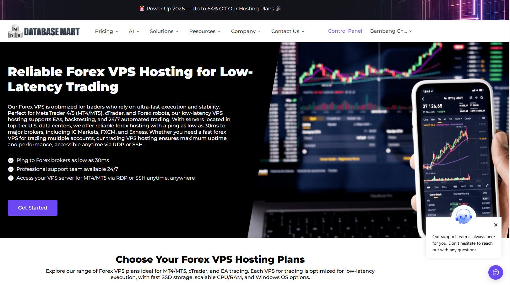 Databasemart Forex VPS